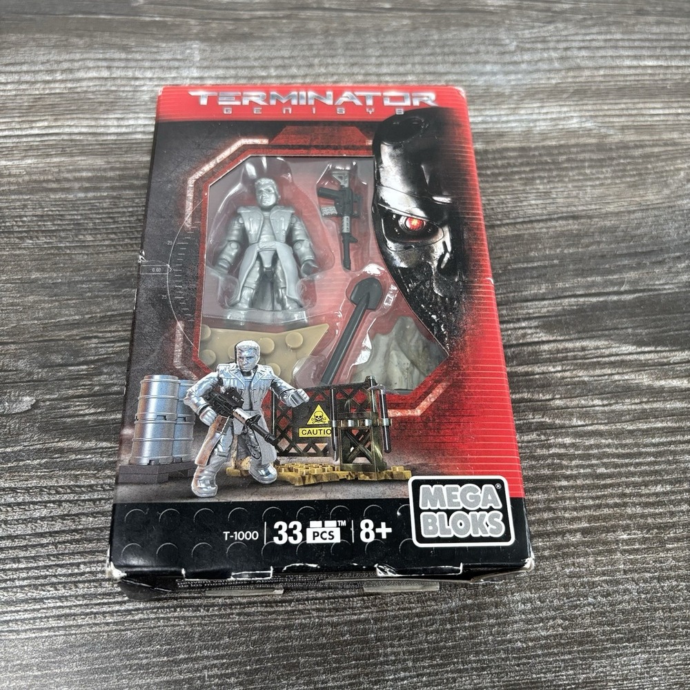 Mega Bloks Terminator Genisys T-1000 Mini Figure Silver Liquid Metal Rare 2015